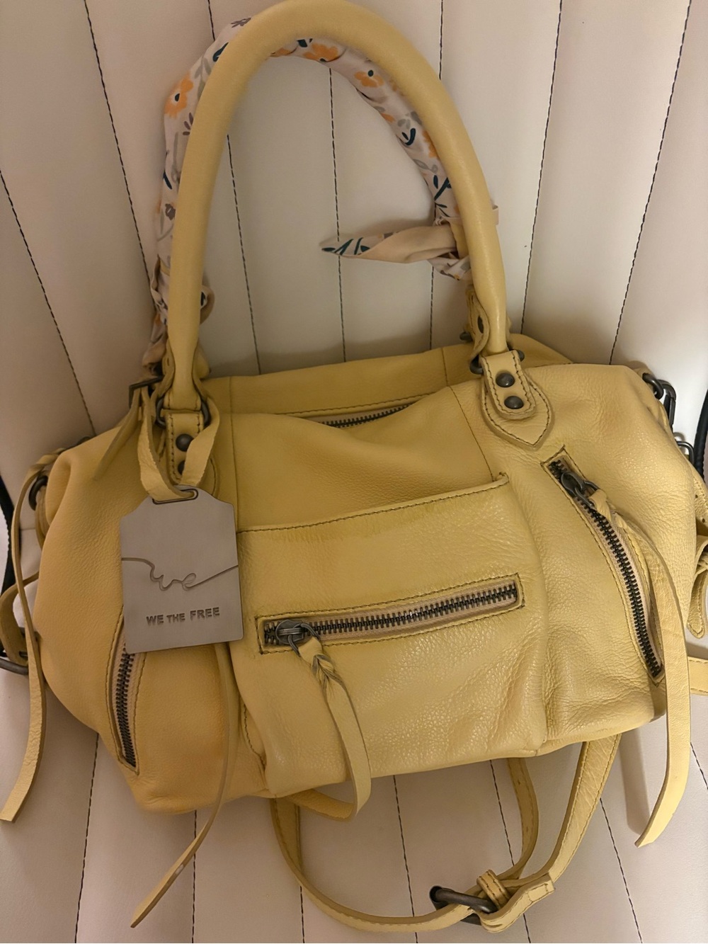 We The Free Baby Emerson Tote in Butter Yellow🔥 includes scarf!